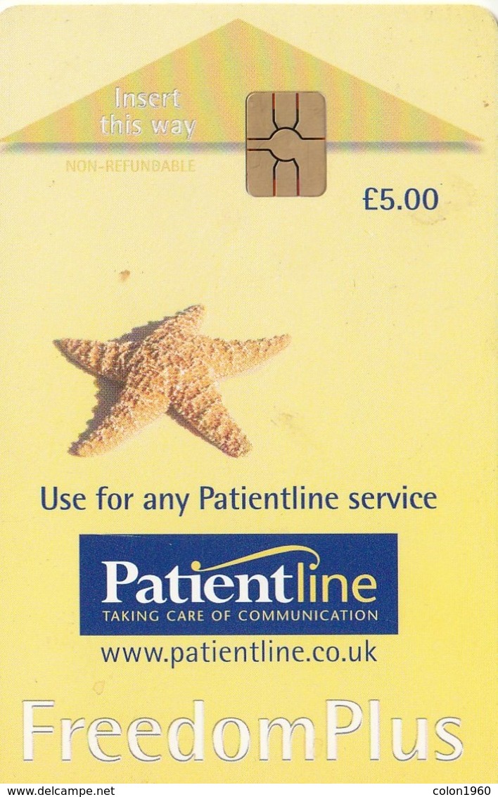 REINO UNIDO. GB-HOS-PAT-0017. HOSPITAL. £5 Freedom Plus - Starfish (Two-Color Patientline Logo). (673). - Otros & Sin Clasificación