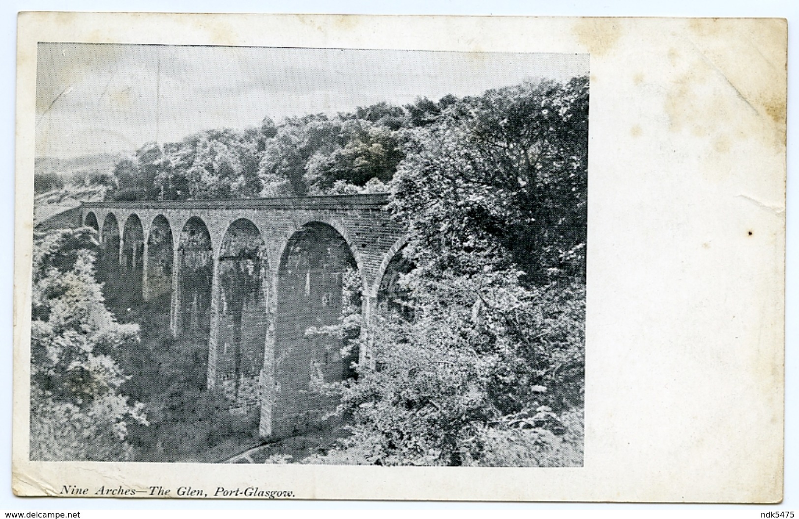 PORT GLASGOW : THE GLEN - NINE ARCHES RAILWAY VIADUCT / ADDRESS - EDITOR, PEARSON'S WEEKLY, HIGHHOLM STREET - Renfrewshire