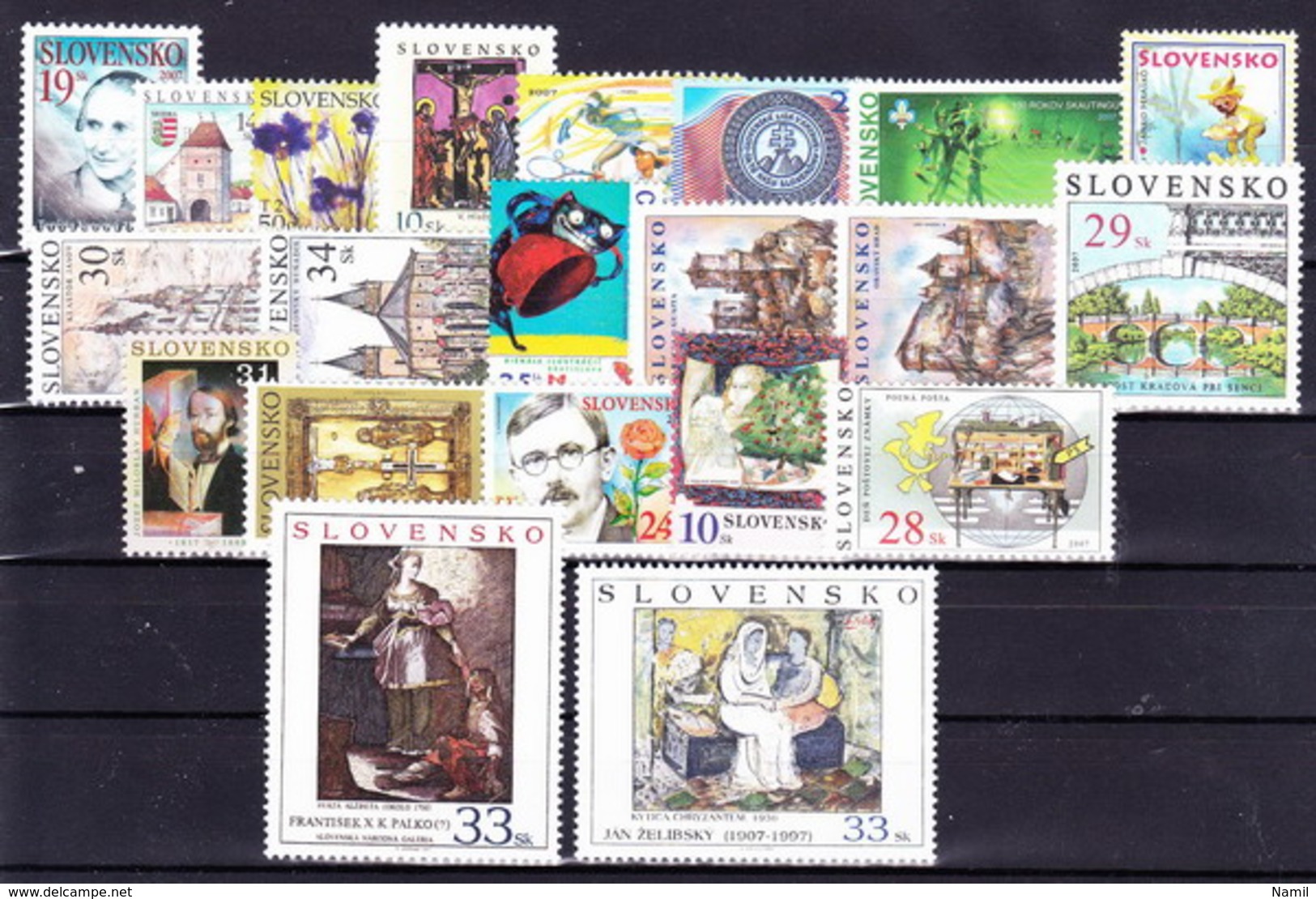 ** Slovaquie 2007 Mi 548-571, (MNH) L'année Complete - Komplette Jahrgänge