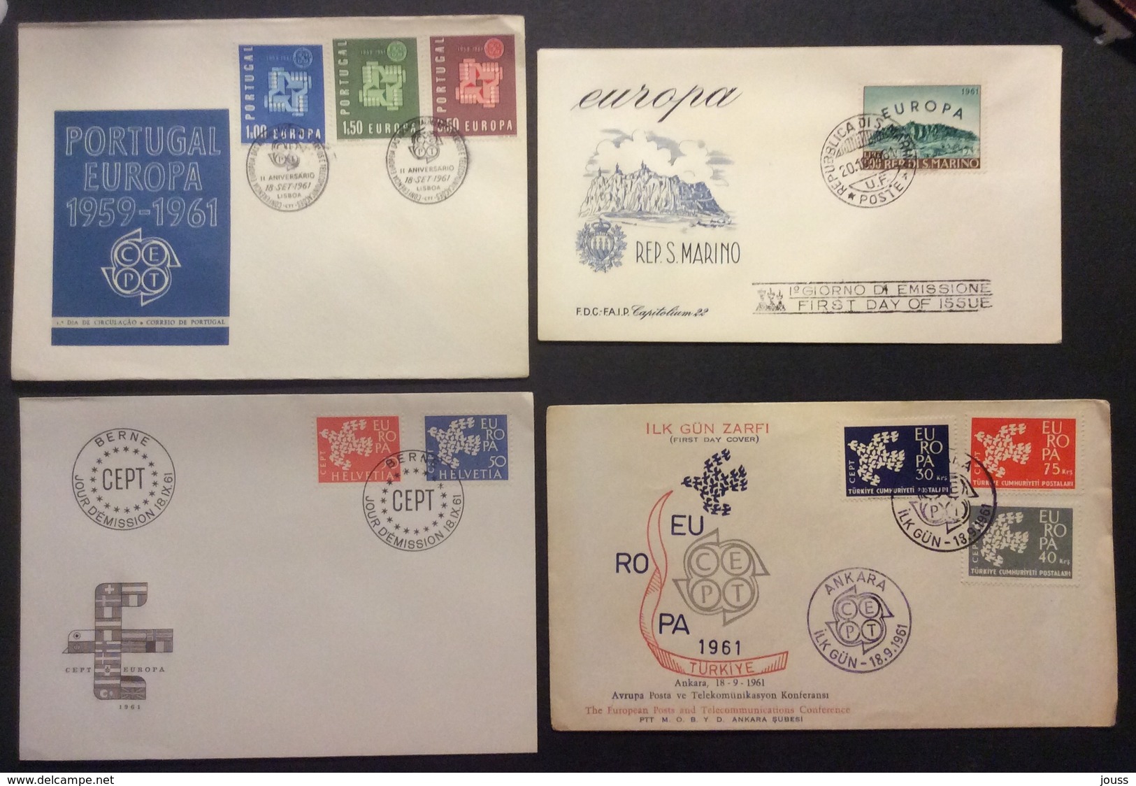 FDC 04 Europa CEPT 1961 Lot 16 Pays 16 Lettre - 1960-1969