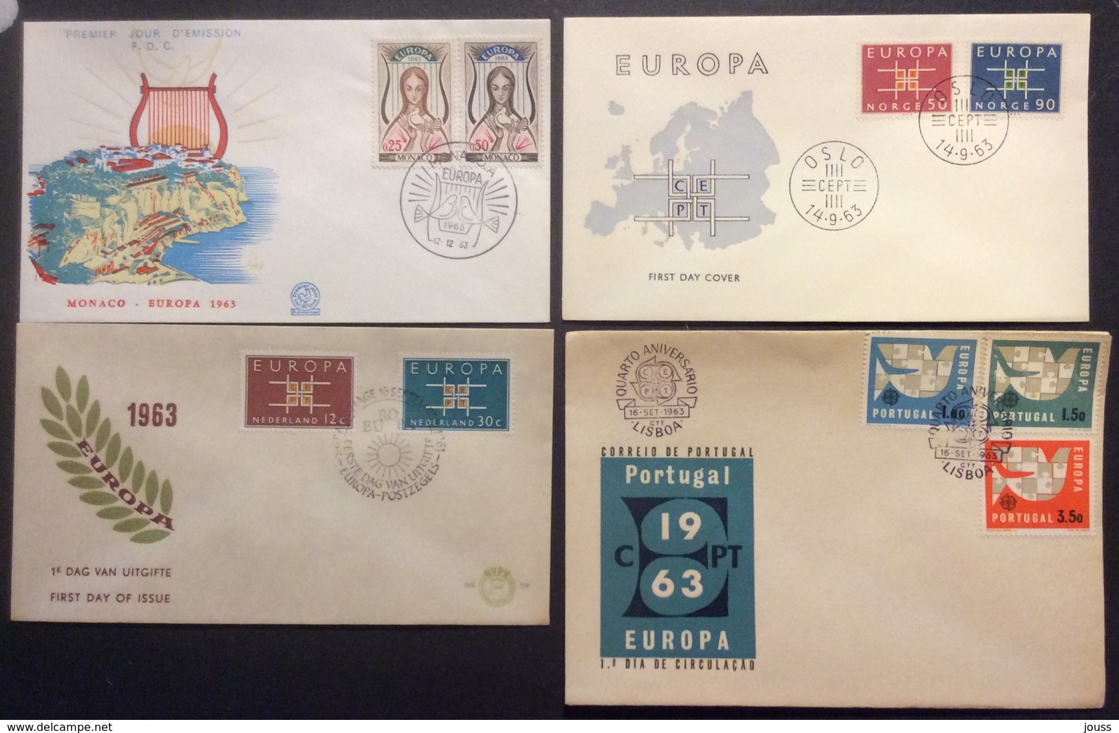 FDC 06 Europa CEPT 1963 Lot 19 Pays 19 Lettre - 1960-1969