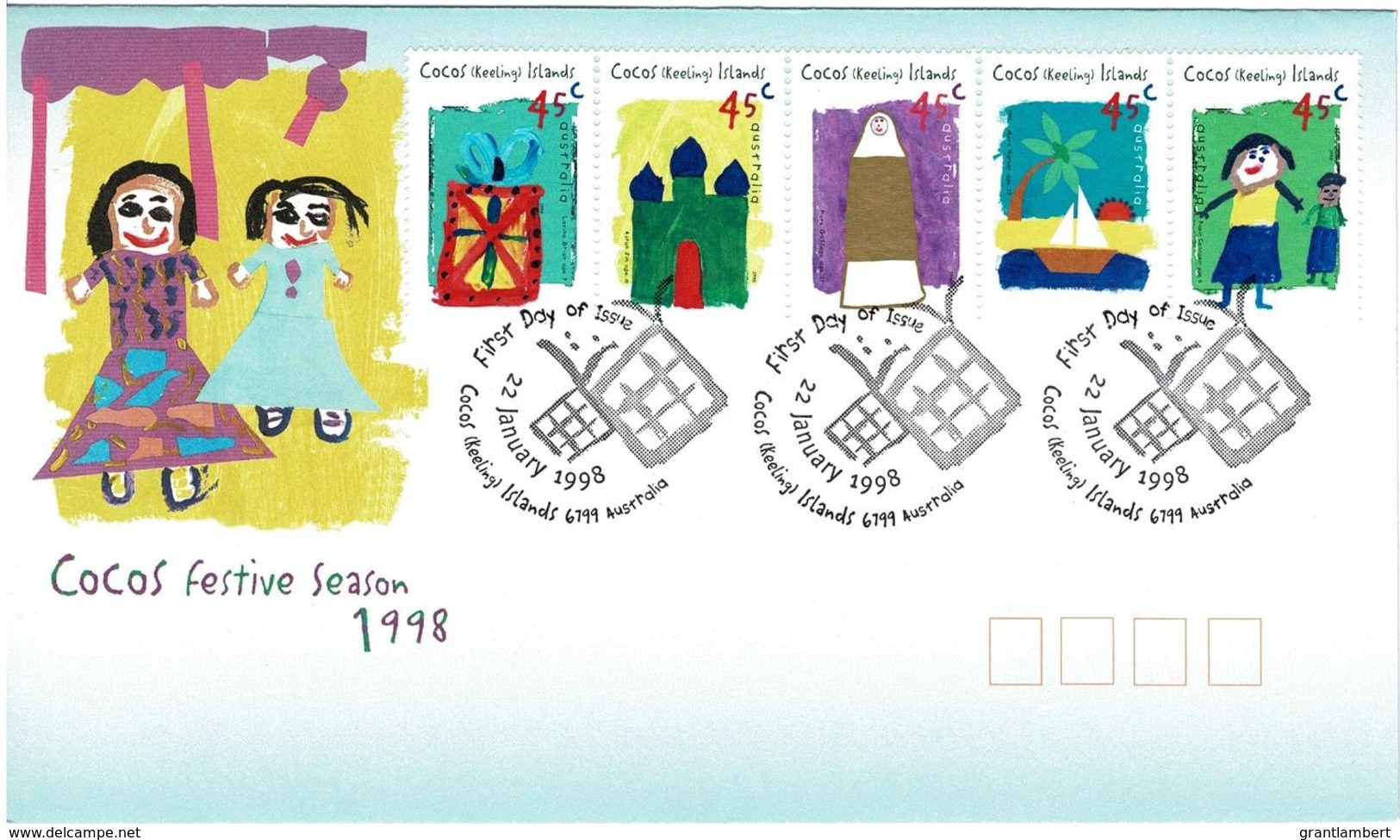 Cocos Islands 1998 Festive Season FDC - Cocos (Keeling) Islands