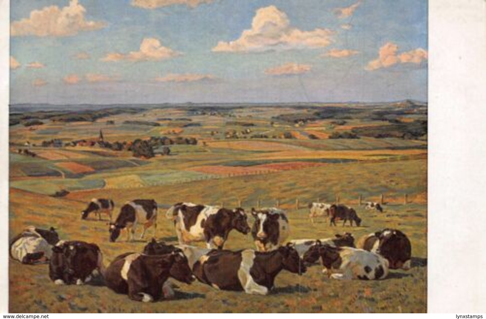 Munchen Haus Der Deutschen Kunst Willy Tag Dresden Cows Painting Postcard - Monde