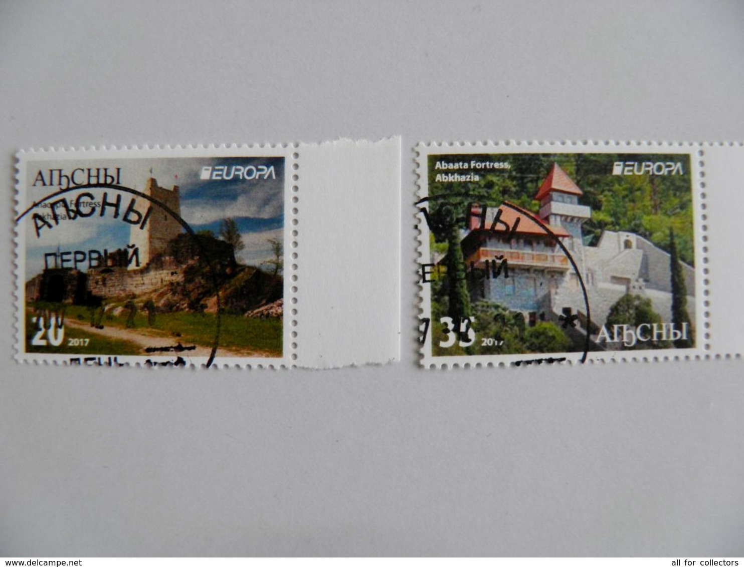 Used Europa Cept 2017 Abkhazia Georgia Autonomous Republic Castles 2 Post Stamps Set - 2017
