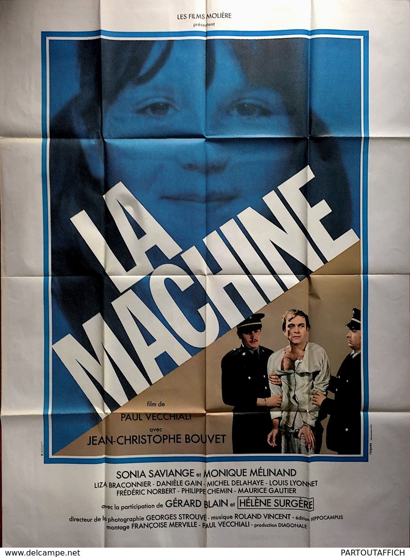 AFF CINE ORIG LA MACHINE Paul Vecchiali 120X160 Hélène Surgère - Manifesti & Poster