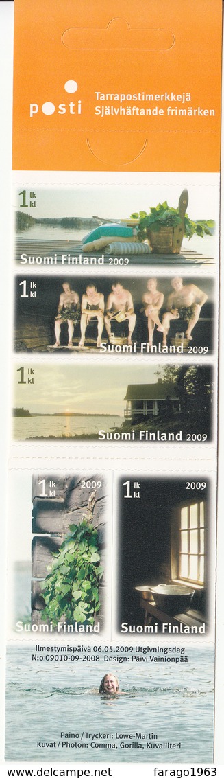 2009 Finland Sauna  Booklet Of 5 Carnet MNH @ BELOW FACE VALUE - Unused Stamps