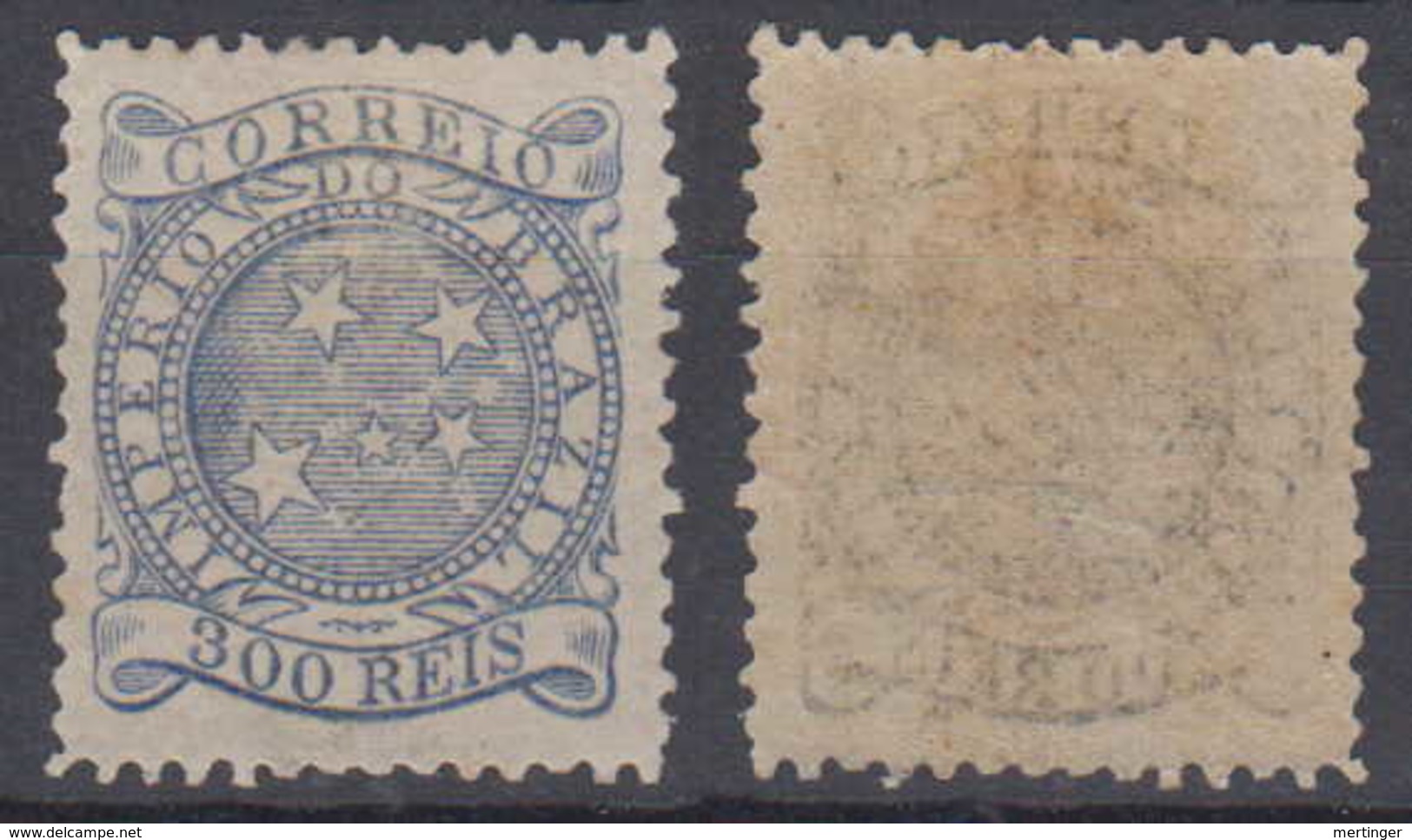 Brazil Brasil Mi# 63 * Mint 300R Cifra 1887 - Nuevos