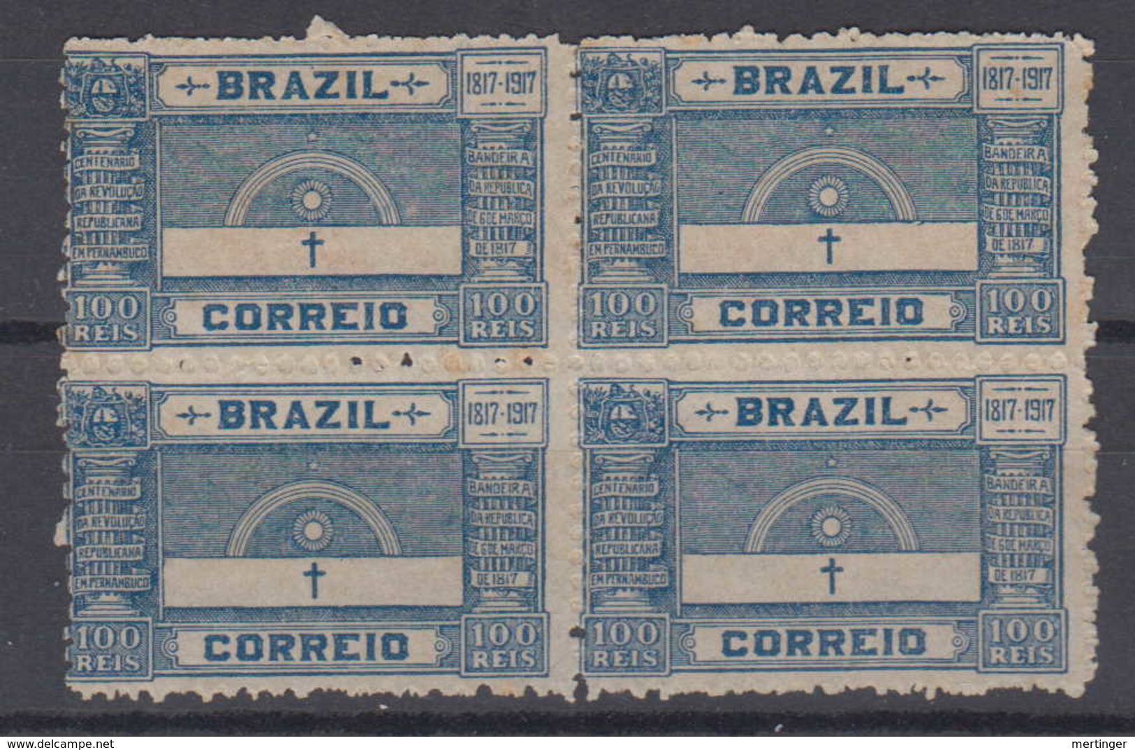 Brazil Brasil Mi# 191 (*) Block Of 4 PERNAMBUCO 1917 - Unused Stamps