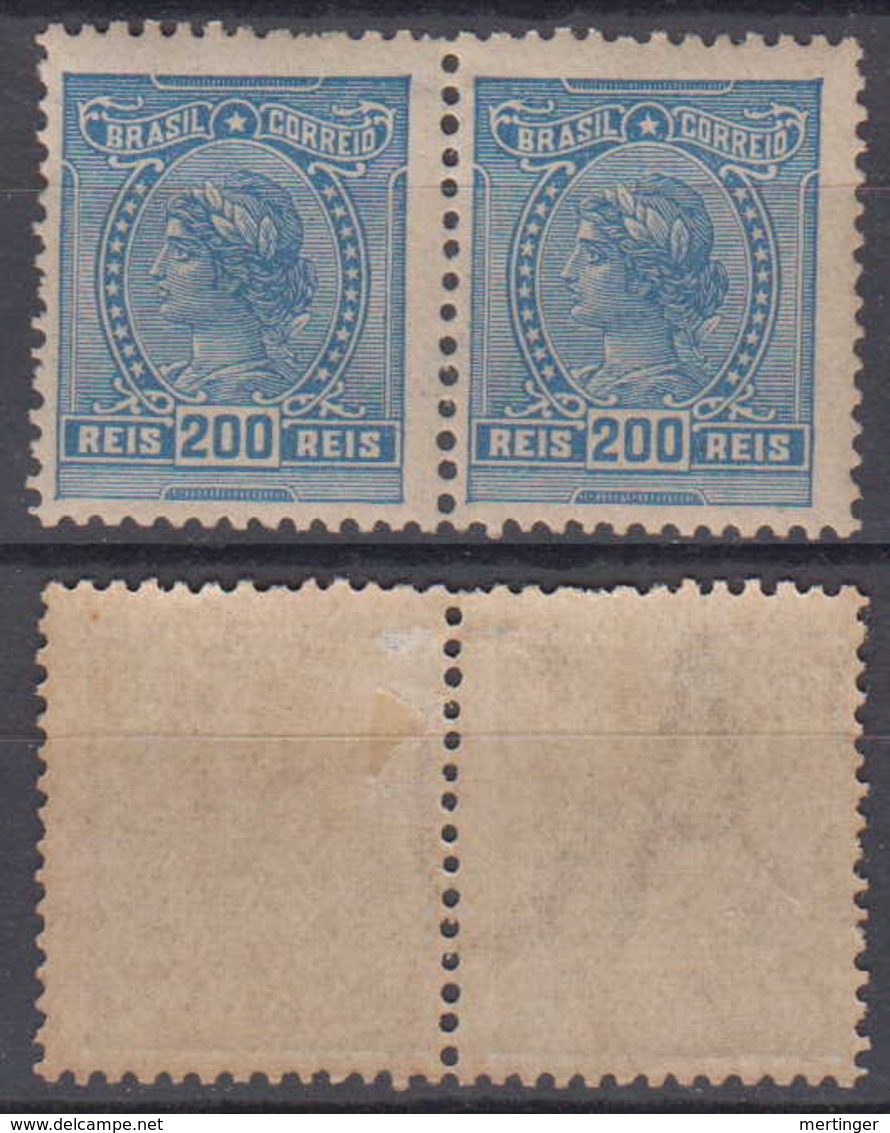 Brazil Brasil Mi# 204 * Pair ALEGORIAS 1918 - Ongebruikt