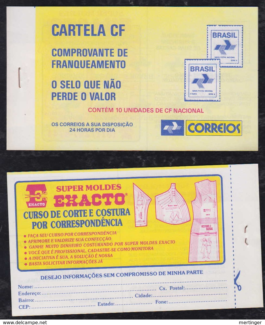 Brazil Brasil MH CD14 ** 1989 Super Moldes Exacto 15,5x9cm - Libretti