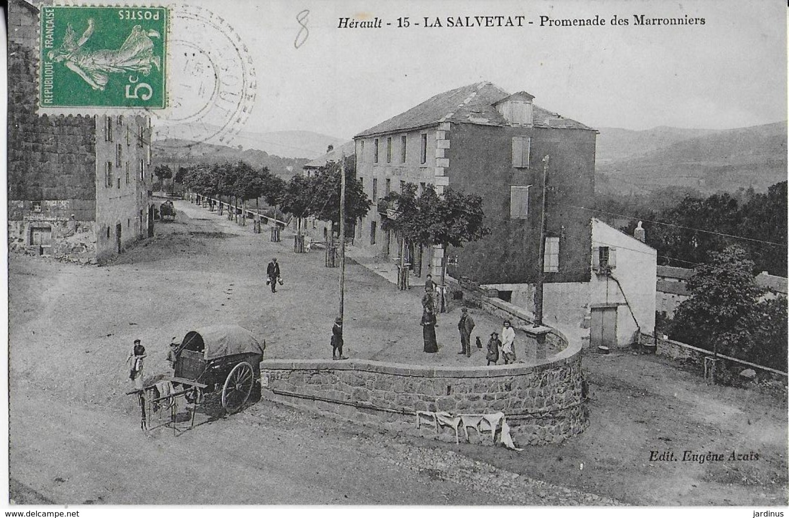 LA SALVETAT :La Promenade Des Marronniers Animée (1915 ) - La Salvetat