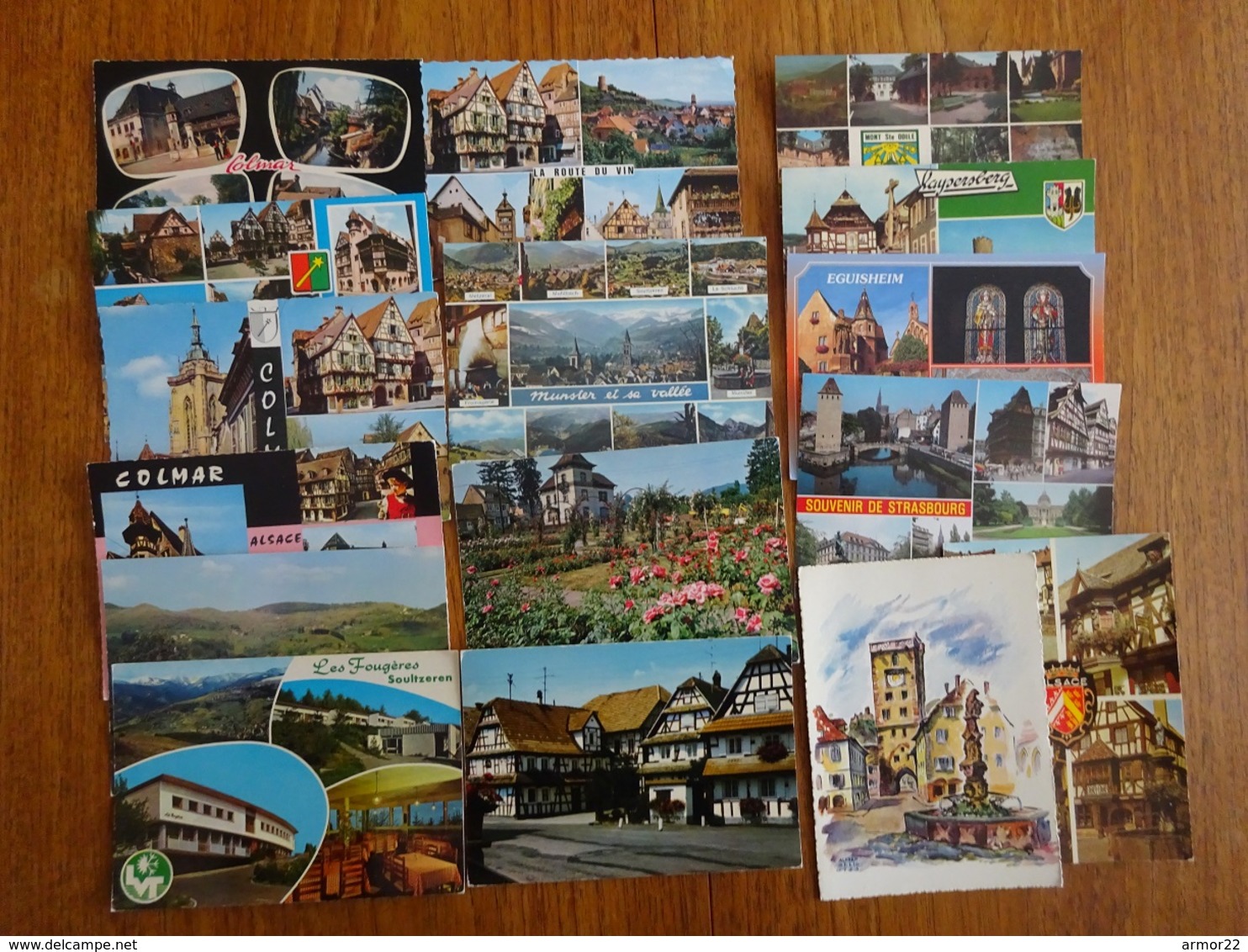 Alsace Depts 67/68 Lot De 16 Cartes Postales Eguisheim, Kayserberg, Ribeauvillé,Munster, Soultzeren, Saverne, Hunspach - 5 - 99 Postales