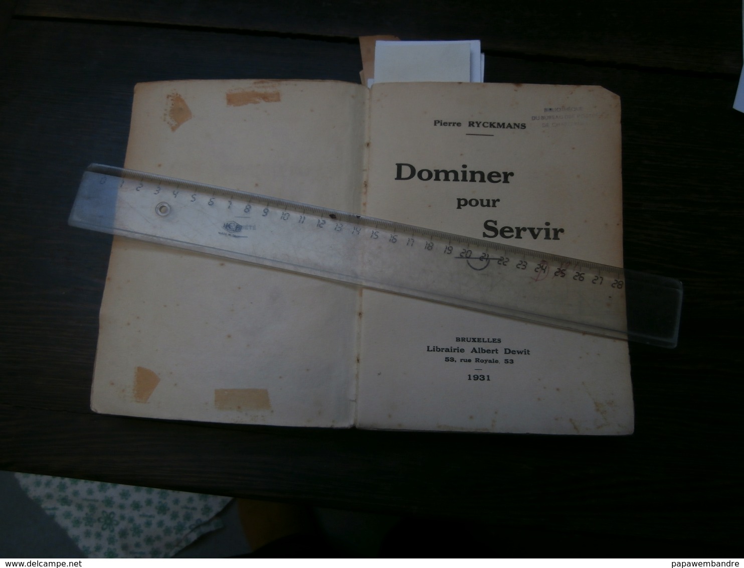 Pierre Ryckmans : Dominer Pour Servir (1931) Congo - Ruanda-Urundi - 1901-1940