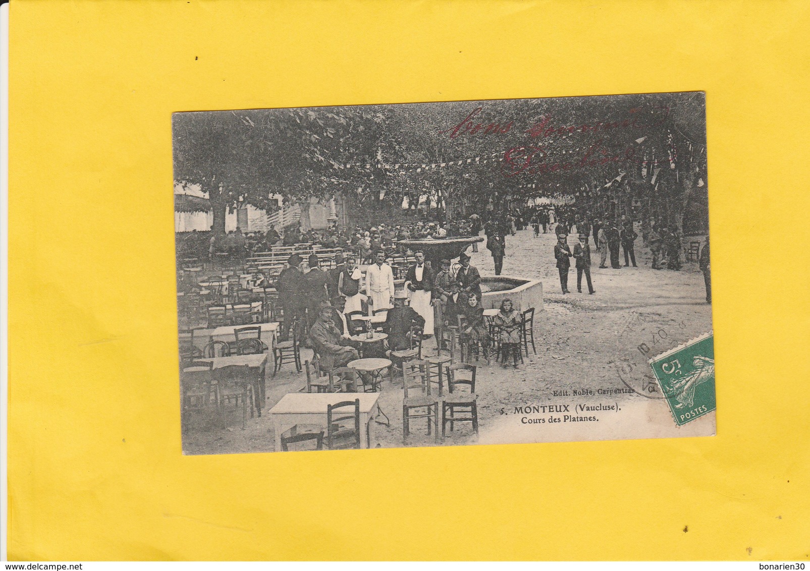 CPA   84  MONTEUX COURS DES  PLATANES  JOUR DE FETE GROSSE ANIMATION - Monteux