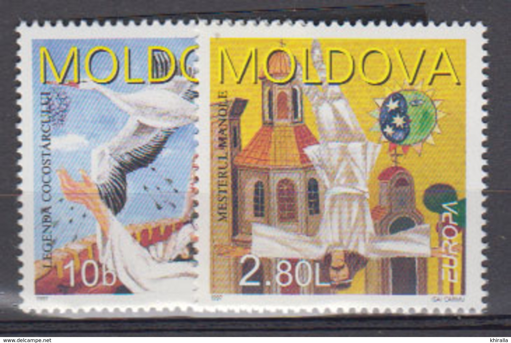 MOLDAVIE   1997     EUROPA    N°   199 / 200       COTE     8 € 00         ( W 257 ) - Moldavia