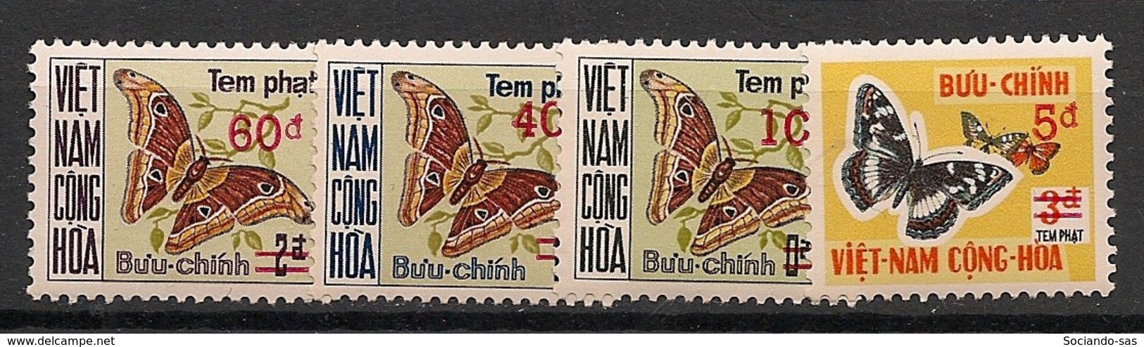 South Vietnam - 1974 - Taxe TT N°Yv. 21 à 24 - Complet - Papillons - Neuf Luxe ** / MNH / Postfrisch - Viêt-Nam