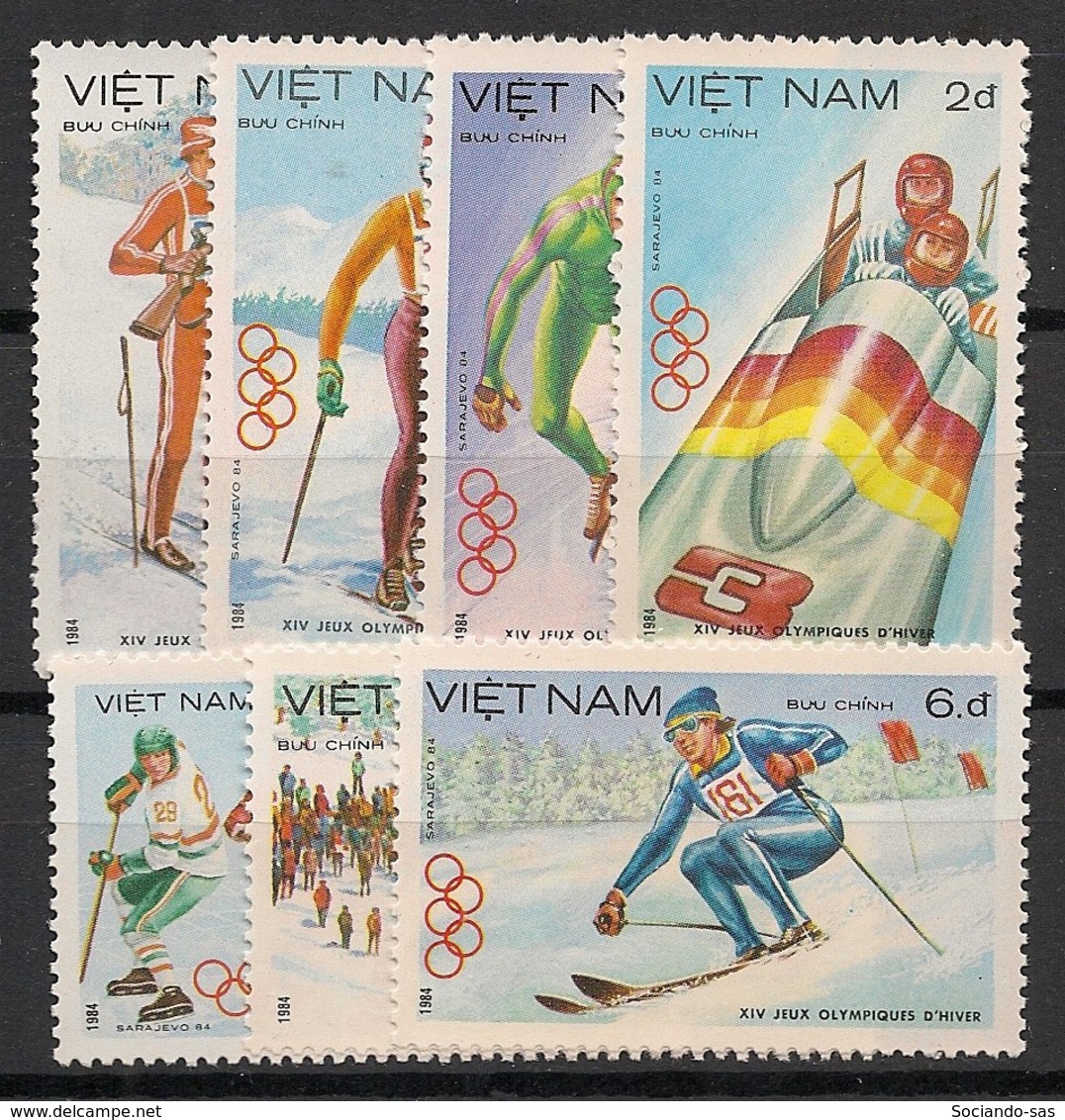 Vietnam - 1984 - N°Yv. 478 à 484 - Olympics / Sarajevo - Neuf Luxe ** / MNH / Postfrisch - Vietnam