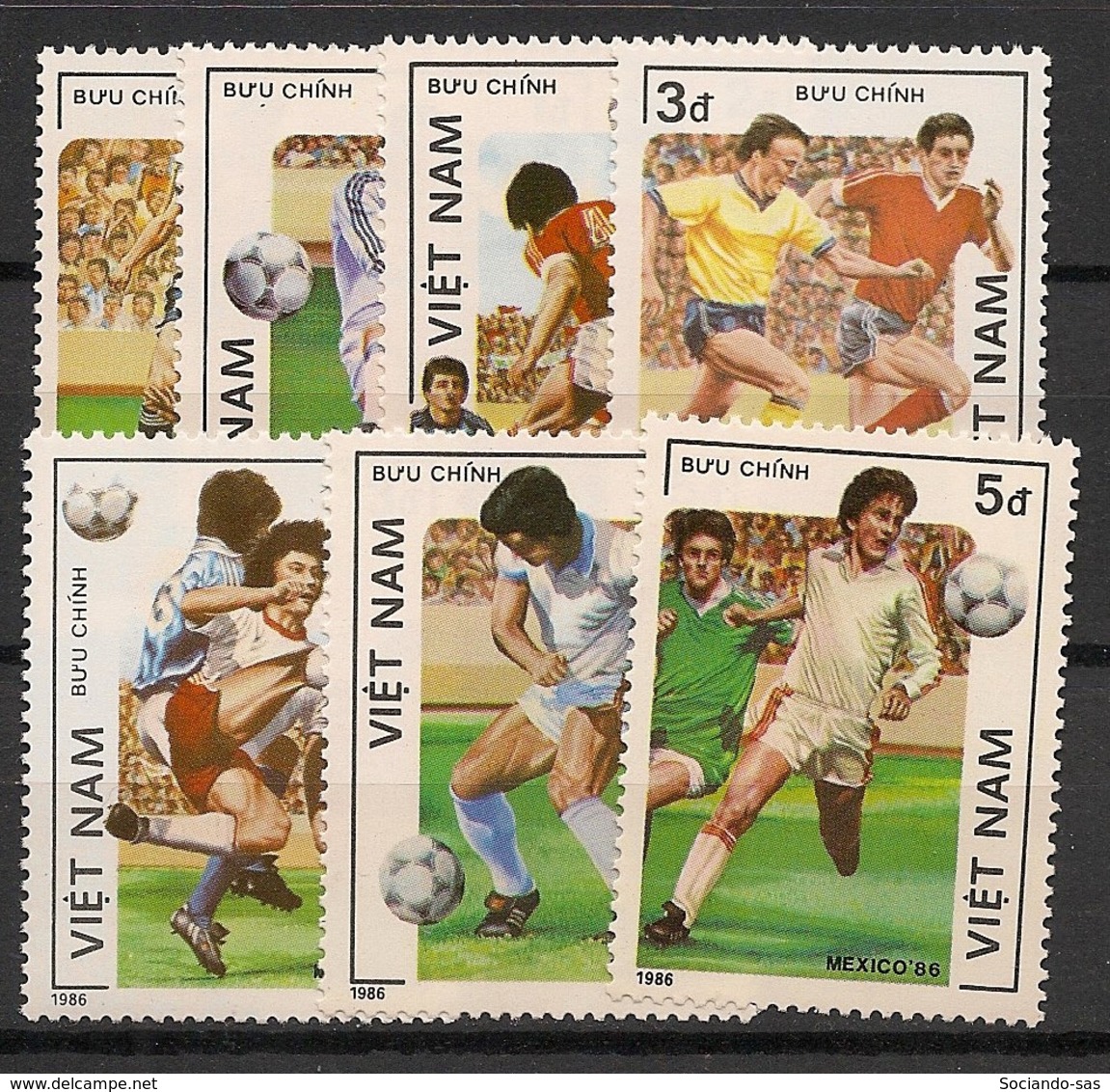 Vietnam - 1986 - N°Yv. 670 à 676 - Football World Cup Mexico - Neuf Luxe ** / MNH / Postfrisch - Vietnam