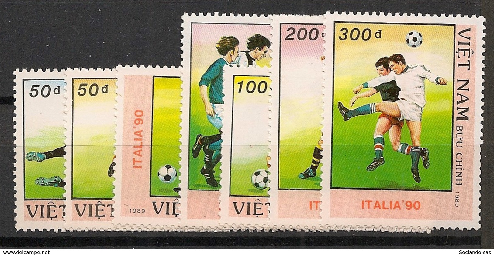 Vietnam - 1989 - N°Yv. 956 à 962 - Football World Cup Italia - Neuf Luxe ** / MNH / Postfrisch - Vietnam