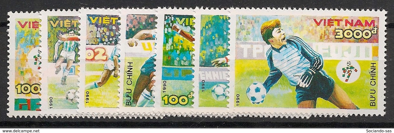 Vietnam - 1990 - N°Yv. 1044 à 1050 - Football World Cup Italia - Neuf Luxe ** / MNH / Postfrisch - Vietnam