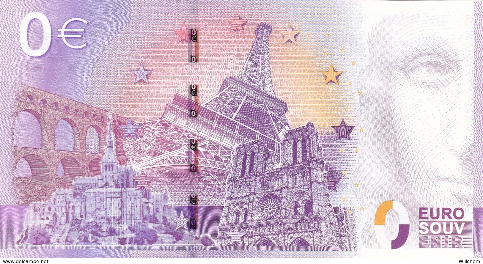 Billet Touristique / Souvenir 0 €uro - 2015 -  FRANCE " CAVES BYRRH " - Prove Private