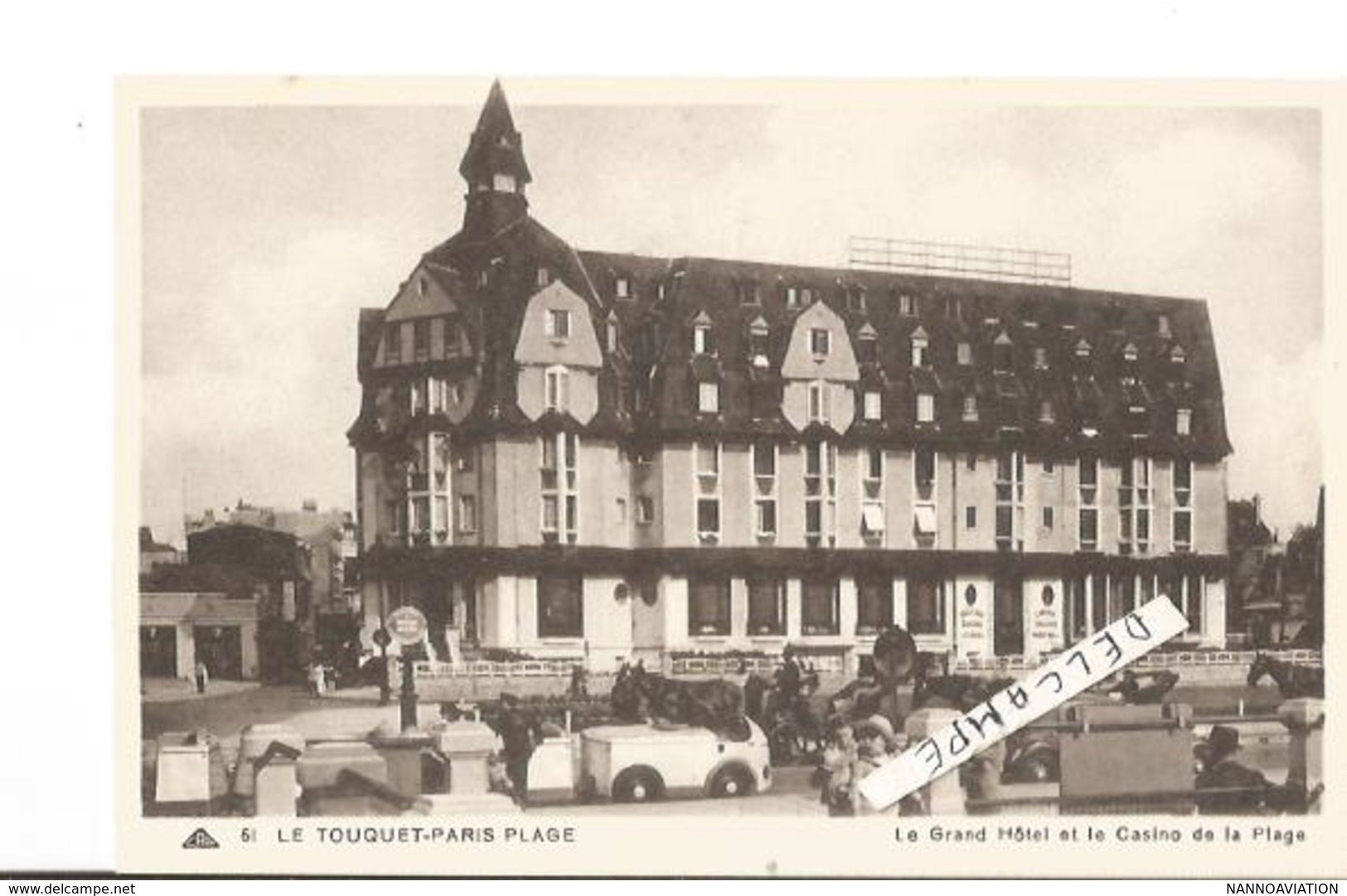 CP LE TOUQUET PARIS PLAGE LE GRAND HOTEL CASINO DE LA PLAGE ET LA NAVETTE ELECTRIQUE    VIERGE - Le Touquet