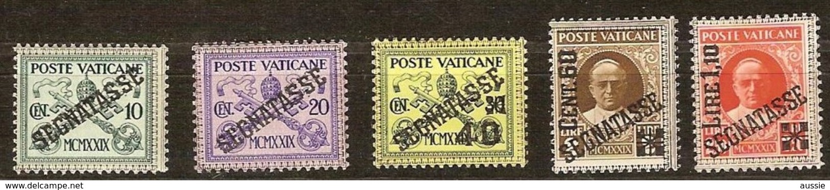 Vatican Vatikan 1931 Yvertn° Taxe 2-6 (*)  MLH Cote 79,70 Euro - Impuestos