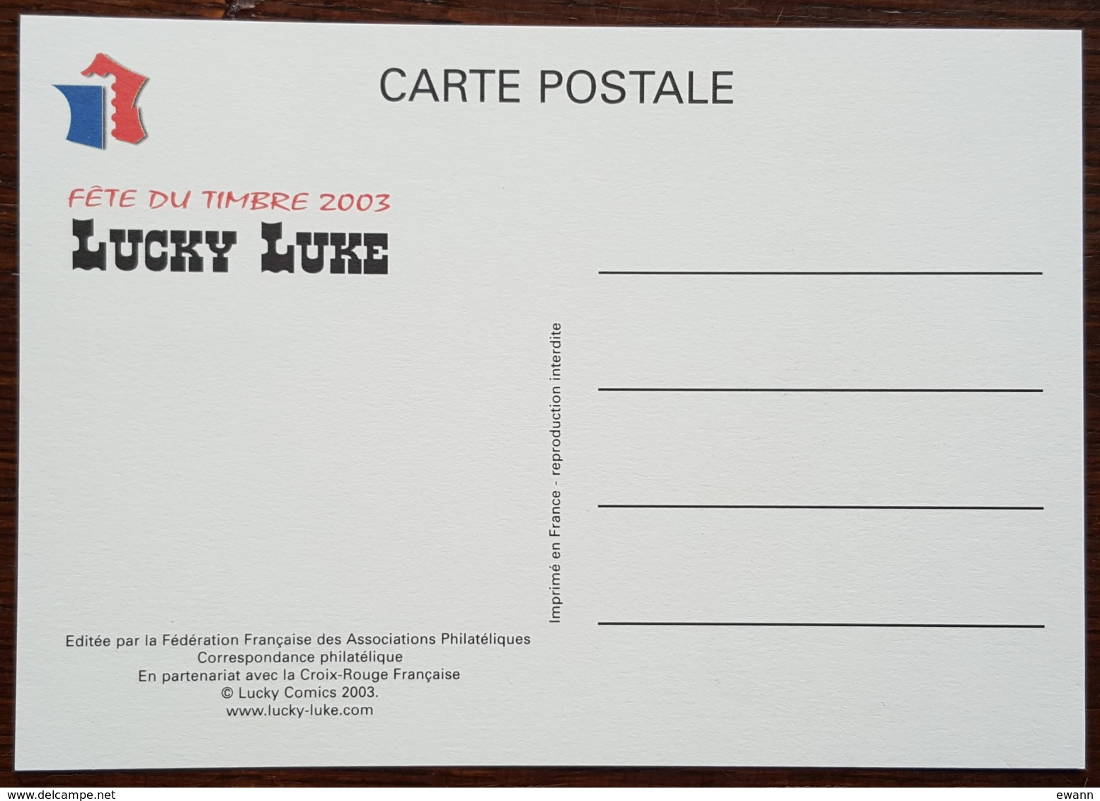 CM 2003 - YT N°3547 - FETE DU TIMBRE / LUCKY LUKE - SAUVIAT SUR VIGE - 2000-2009