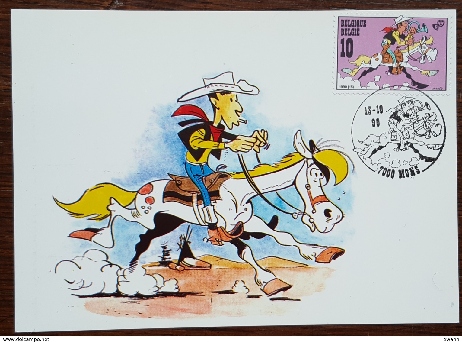 Belgique - CM 1990 - YT N°2390 - Philatélie De La Jeunesse / Lucky Luke - 1981-1990