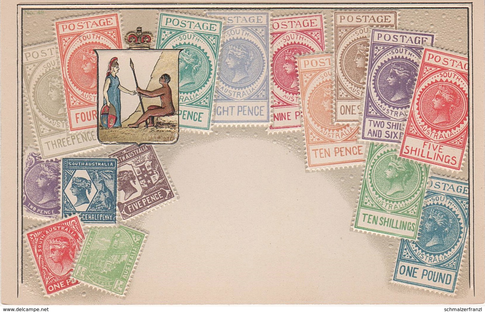 Philatelie Litho AK South Australia SA A Adelaide Mount Gambier Gawler Australien Australie Briefmarke Stamp Timbre - Adelaide