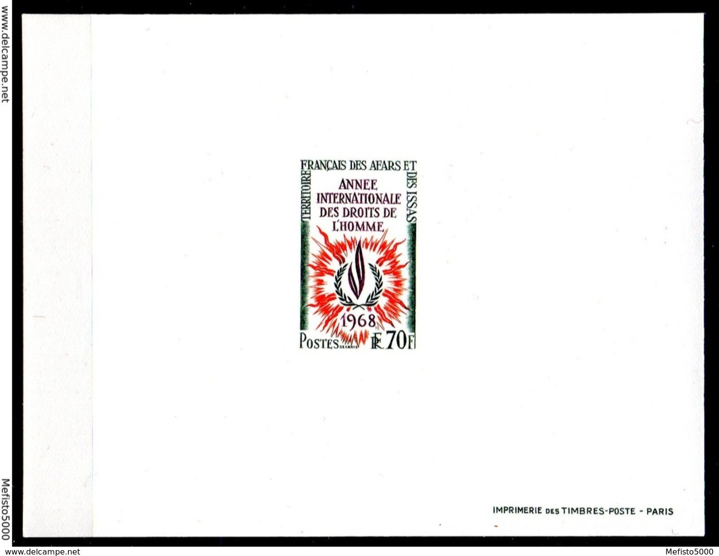 Afars Et Issas 342 Deluxe Proof. Epreuve De Luxe. Human Rights - Sonstige - Afrika