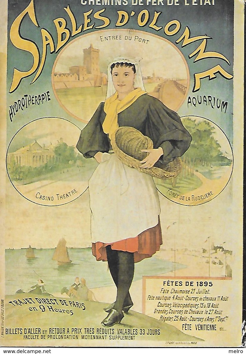 CPSM -  Publicité -Tourisme - SABLES D'OLONNE - Chemins De Fer De L'Etat.  - " Editions - F. Nugeron" - Pubblicitari