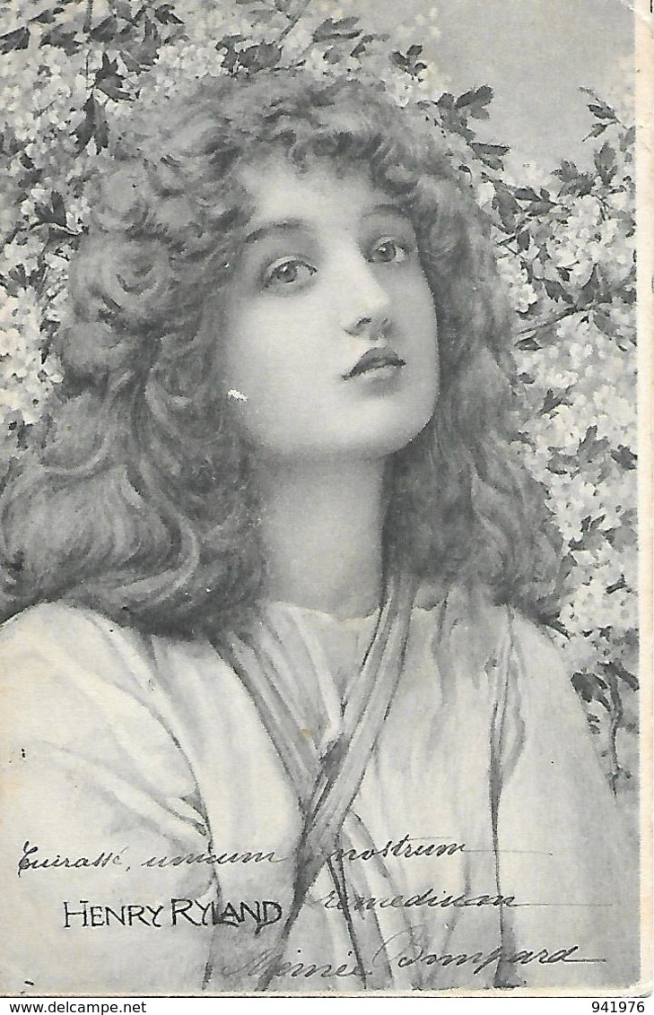 ILLUSTRATEUR VIENNE SUPERBE FEMME AUX CHEVEUX LONGS HENRY RYLAND - Vienne