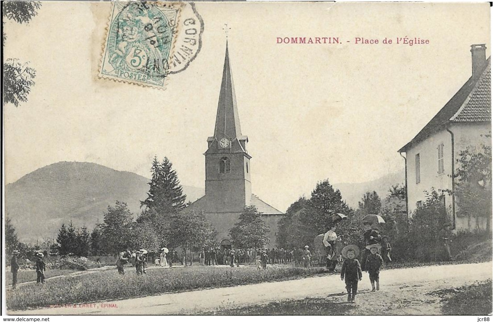 88 - Vosges - Dommartin Les Remiremont - Place De L'Eglise - Autres & Non Classés