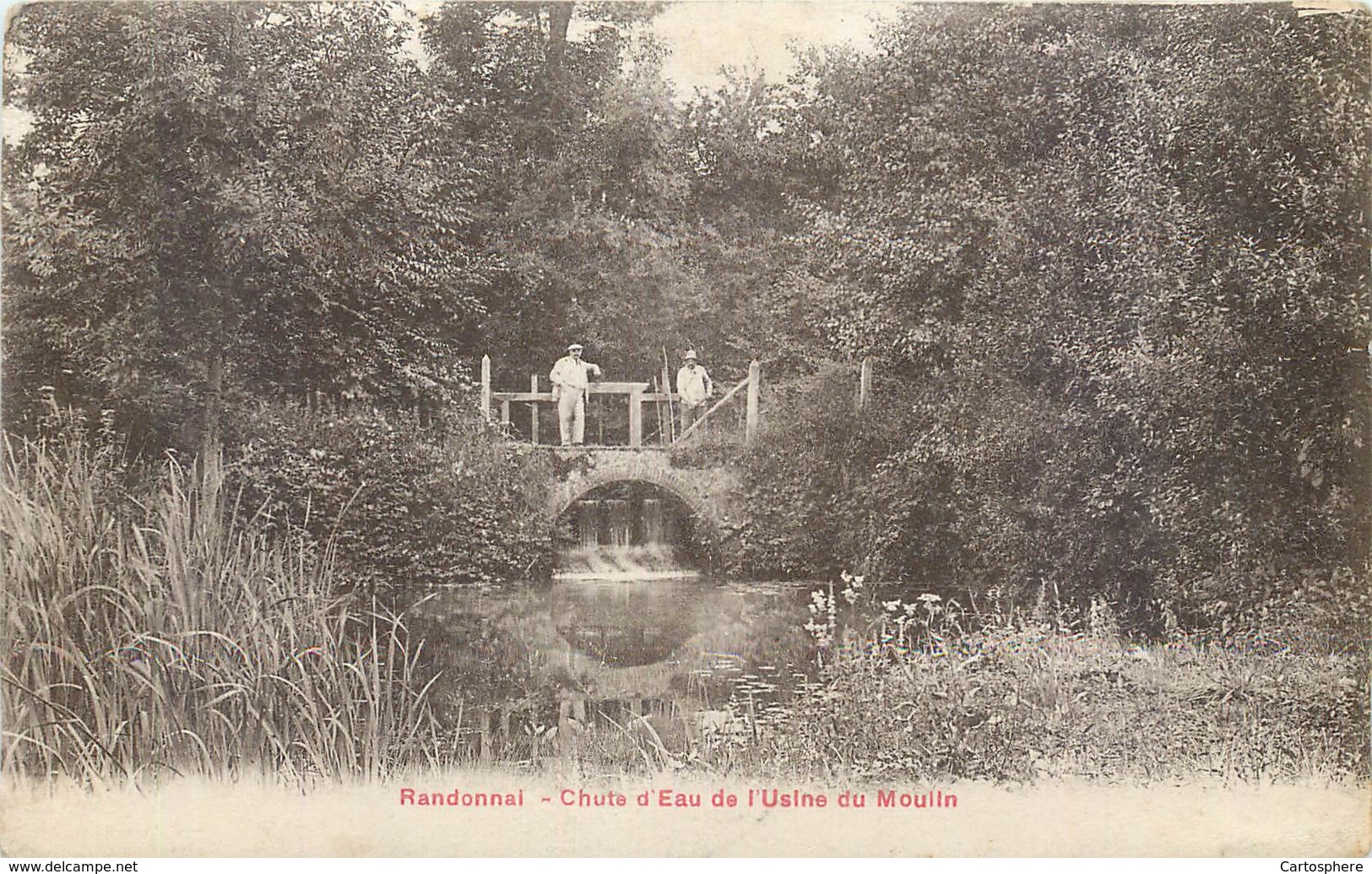 CPA 61 Orne Randonnai Chute D'eau De L'Usine Du Moulin - Tourouvre Au Perche- Pêcheur - Autres & Non Classés