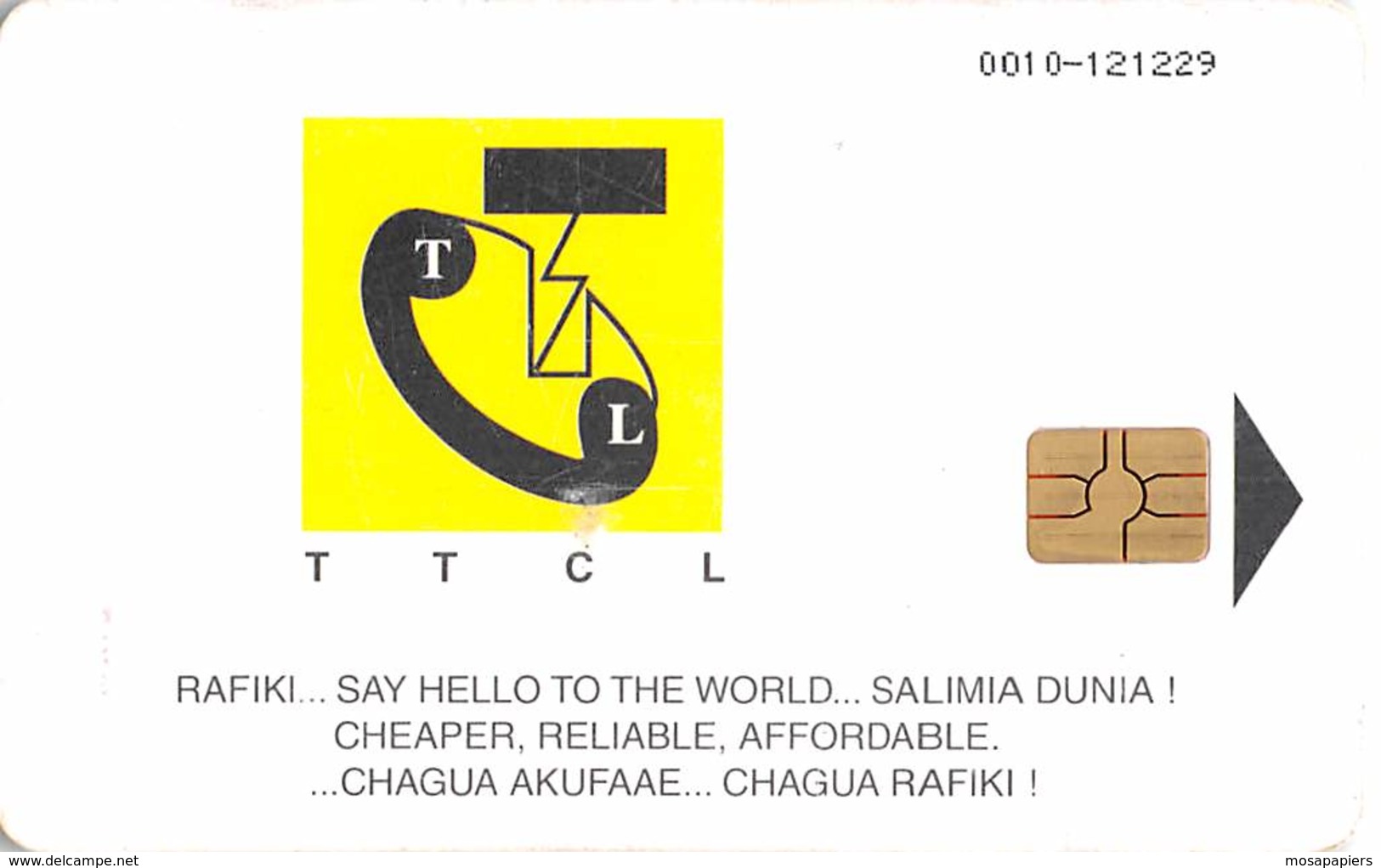 Tanzanie Old Phonecard - 10 Units Flamingo - Tansania