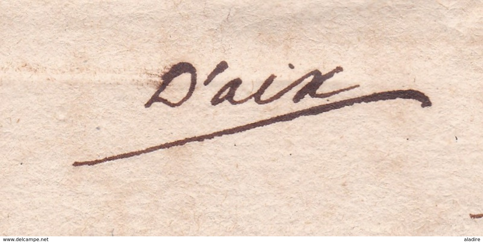 1749 - Marque Postale Manuscrite D 'AIX, Bouches Du Rhône Sur LAC De 2 Pages  Vers Marseille - 1701-1800: Precursors XVIII