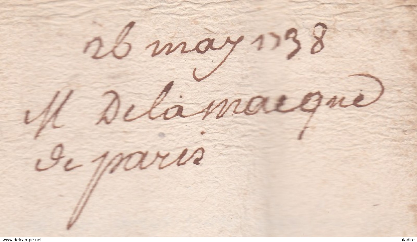 1738 -  Lettre Avec Correspondance De 2 Pages De  Paris  Vers Brignolles / Brignoles, Var - Taxe 8 - 1701-1800: Precursors XVIII