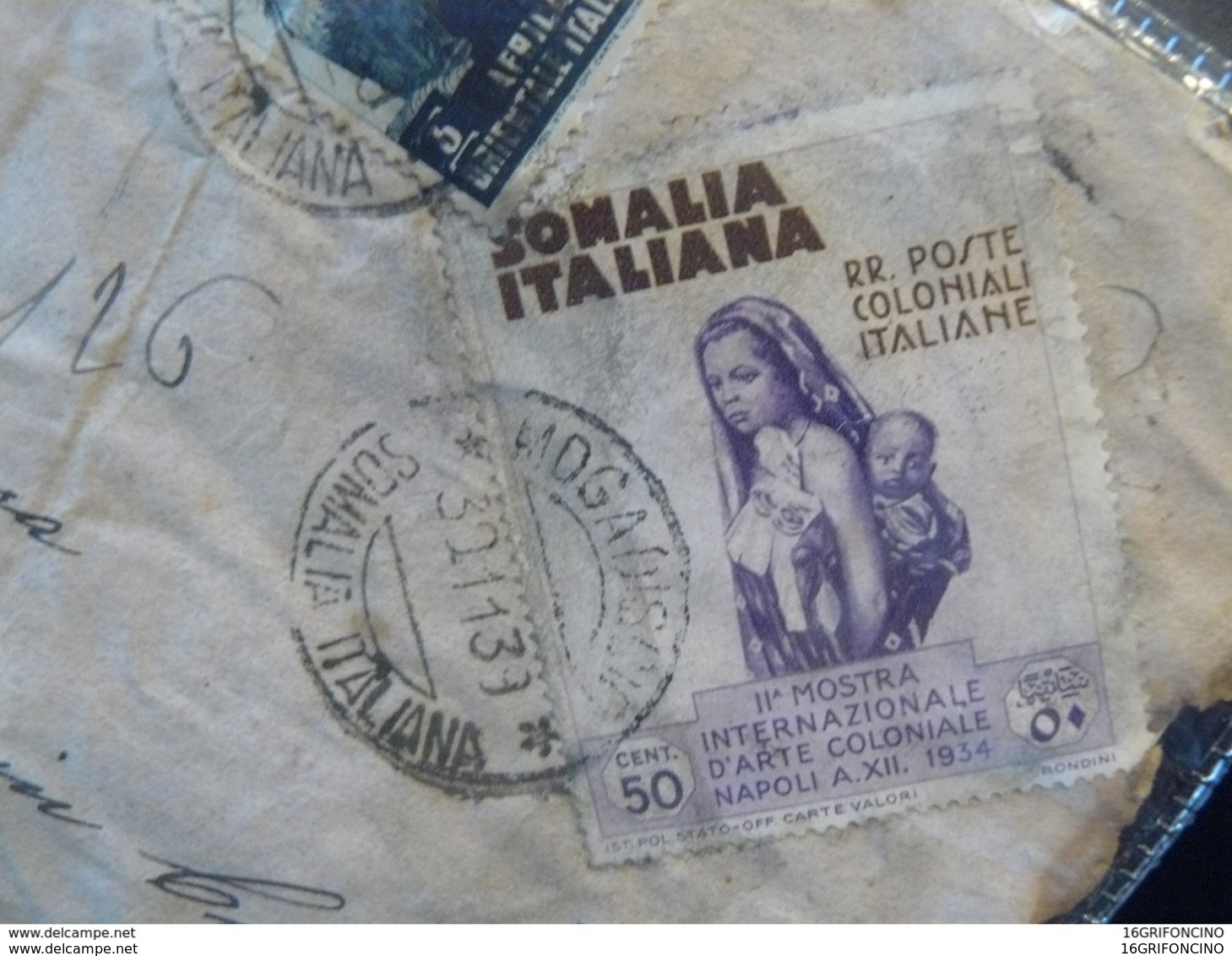 SOMALIA  ITALIANA 1939 _PREGIATA  AFFRANCATURA  COL FRANCOBOLLO DA 50 C./ 2.da MOSTRA  COLONIALE.. - Somalie