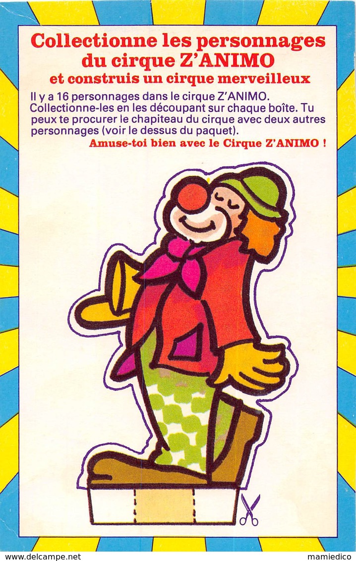 Personnage Du Cirque Z'ANIMO à Découper Et à Positionner Debout. Unique Sur Delcampe N°13 - Collections