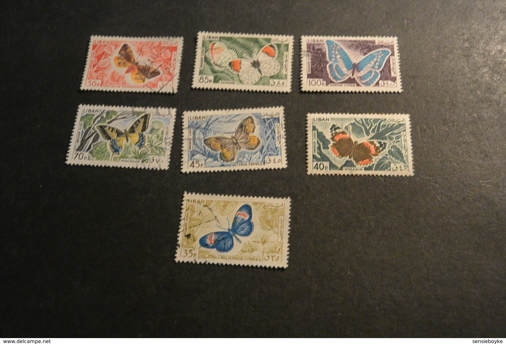 K24461- Stamps Used  Libanon  1965 -   Butterflies - - Papillons