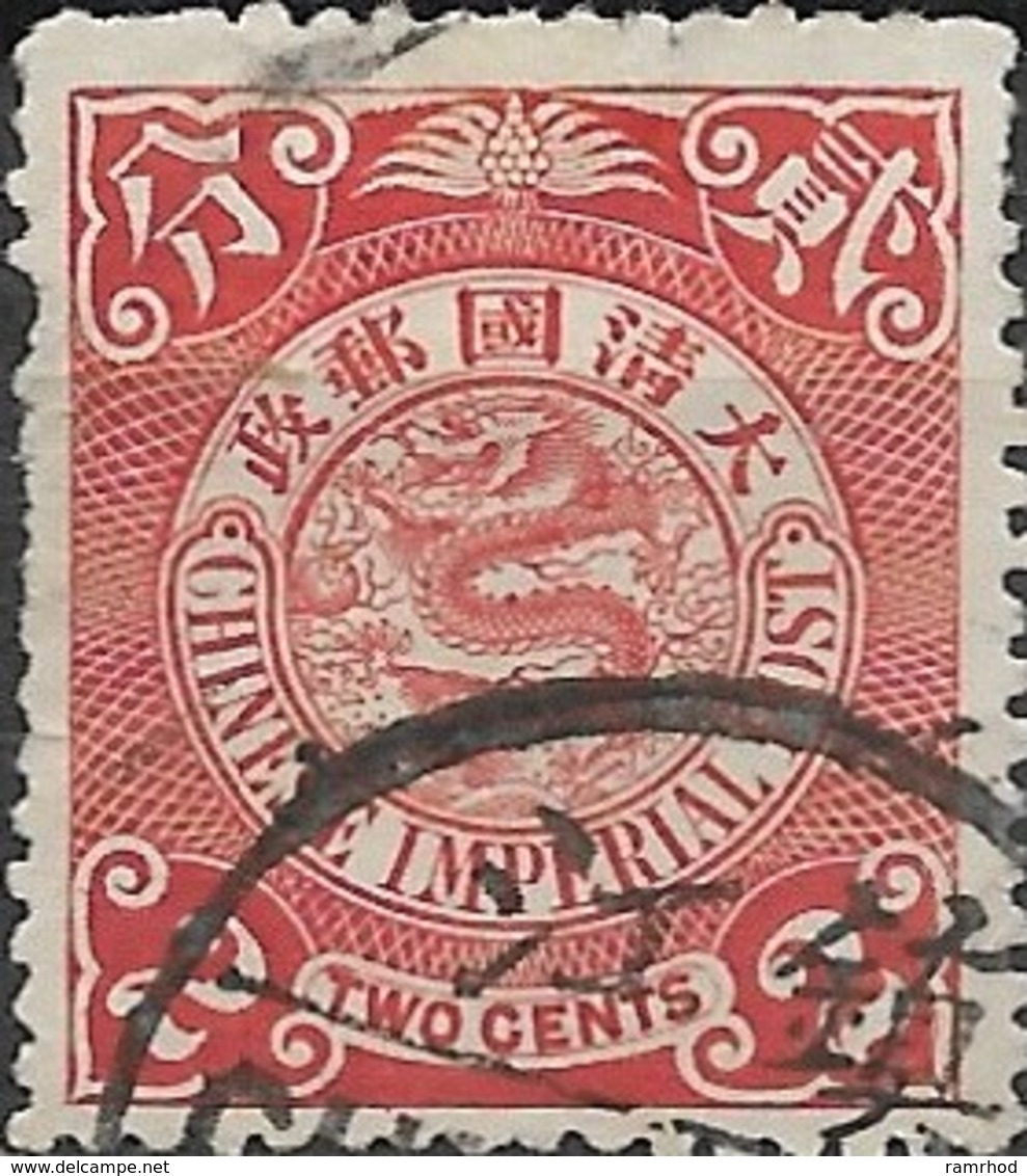 CHINA 1898 Dragon -  2c - Red FU - Used Stamps