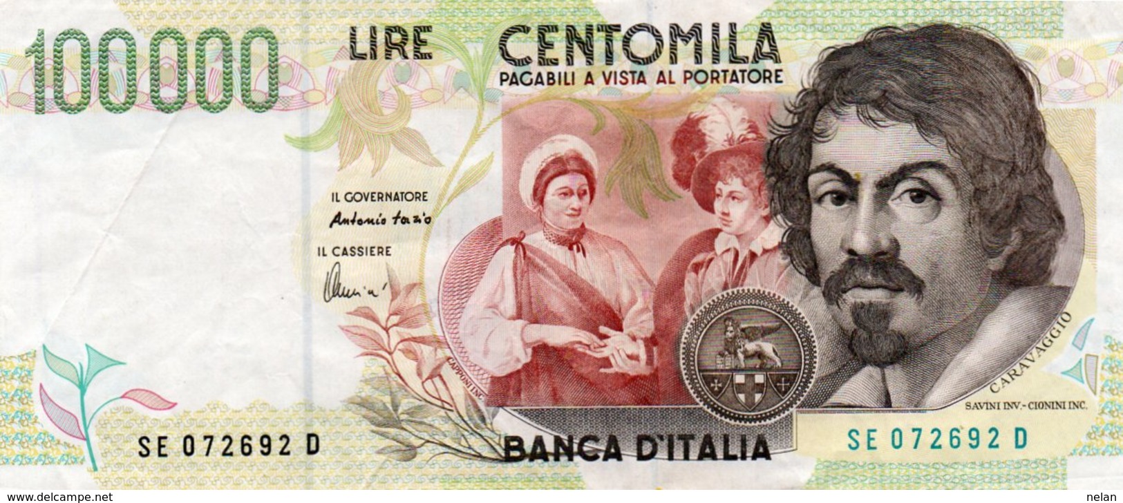 ITALIA   100000 LIRE  1995 P-117b   Firme: Fazio E Amici. - 100000 Lire