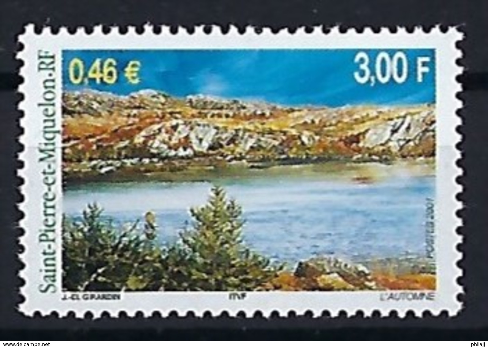 SPM N° 744 (année 2001)saisons:automne Hiver-(en Automne) - Neuf Sans Charnière ** - Unused Stamps