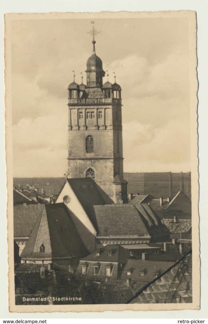 AK  Darmstadt Stadtkirche 1936 - Darmstadt