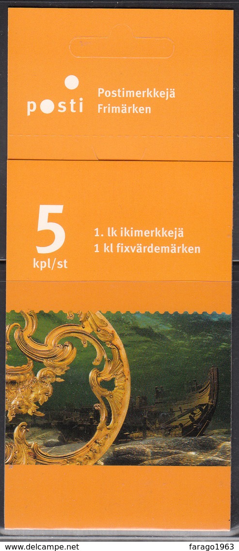 2004 Finland Shipwreck Treasures Complete Booklet Carnet  MNH @ BELOW FACE VALUE - Unused Stamps