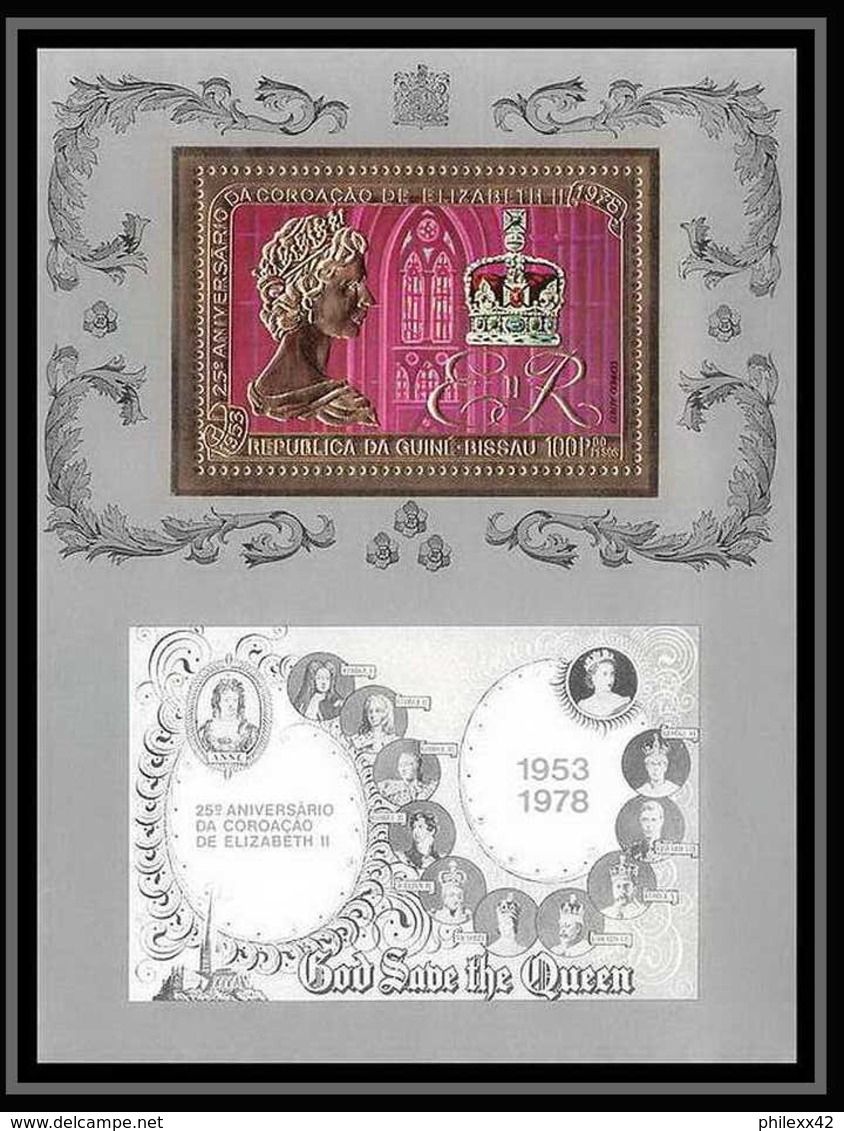 525/ Guinée Bissau (guinea)  OR (gold Stamps) Queen Elizabeth 2 Neuf ** Mnh - Familles Royales