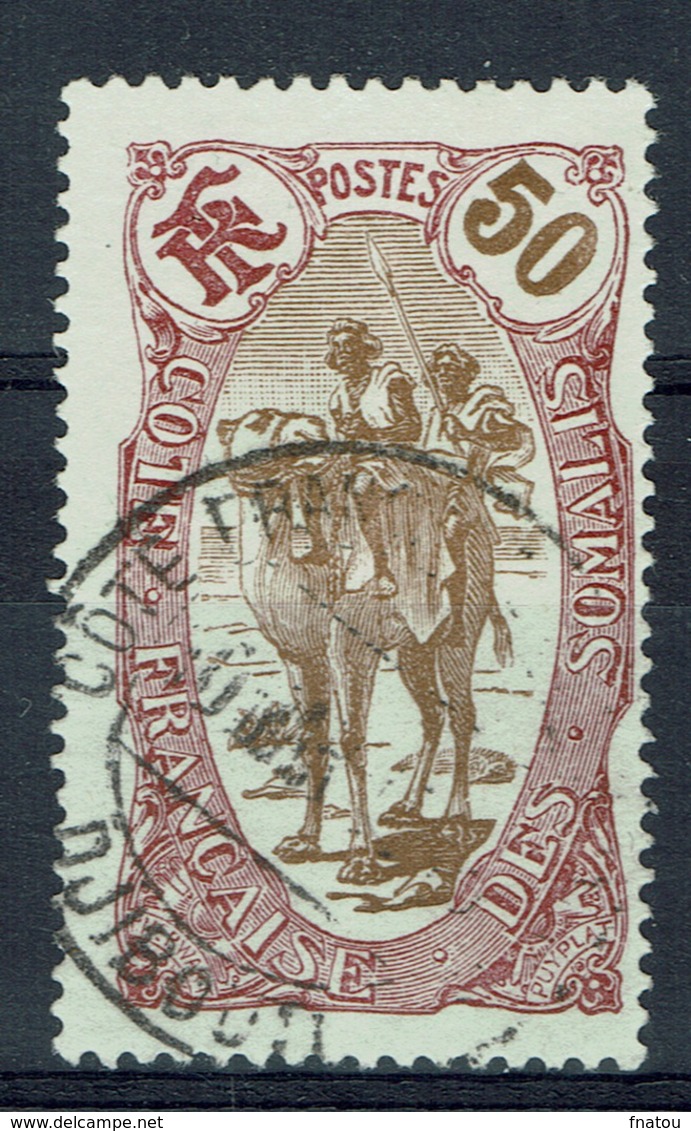 French Somali Coast, 50c., Camel Drivers, 1909, VFU Superb - Usati