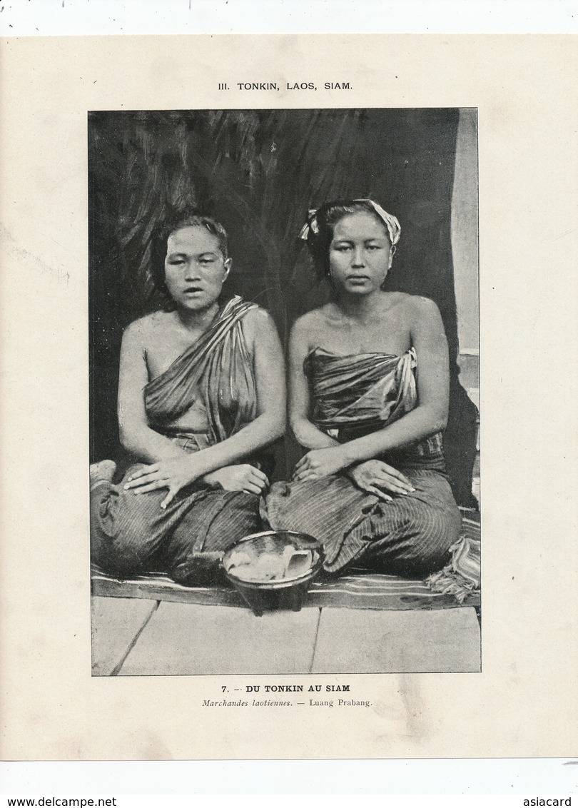 Du Tonkin Au Siam . Luang Prabang Marchandes Laotiennes . Lao Sellers . - Laos