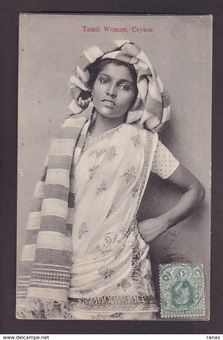 CPA Ceylan Ceylon Sri Lanka Circulé Types Femme Girl Women - Sri Lanka (Ceylon)